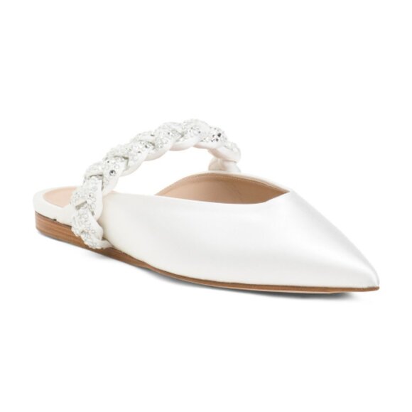 Stuart Weitzman Shoes - STUART WEITZMAN Made In Spain Royale Pearl Braida Flats